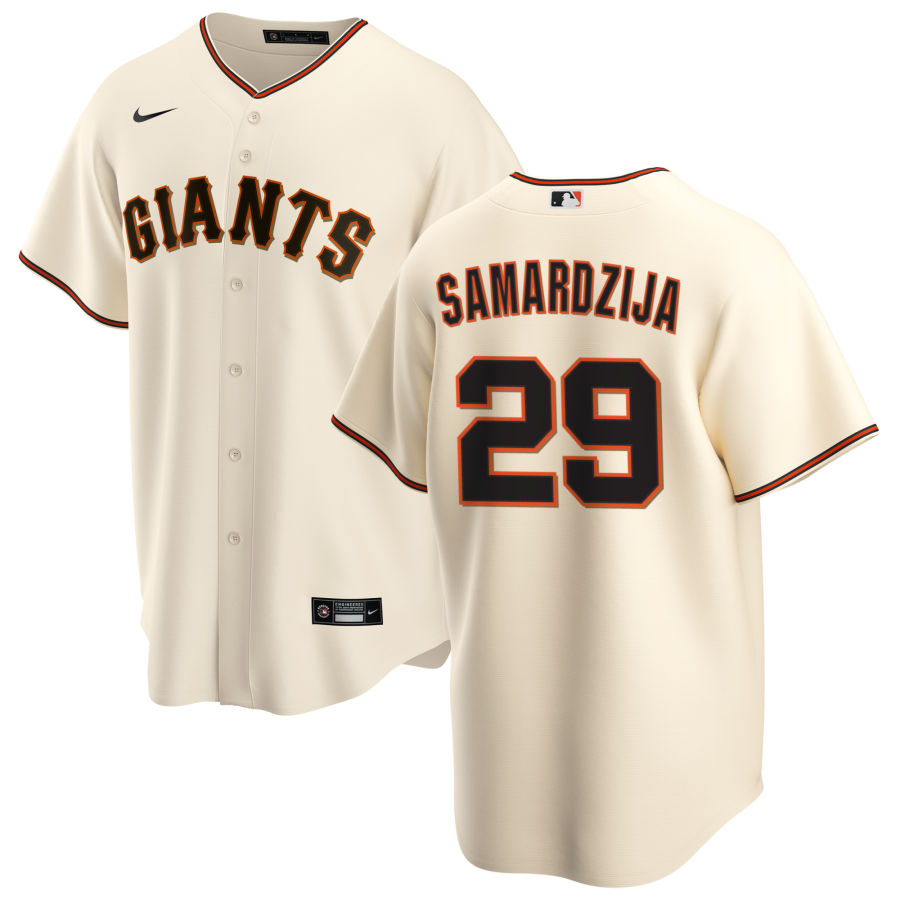 Nike Men #29 Jeff Samardzija San Francisco Giants Baseball Jerseys Sale-Cream